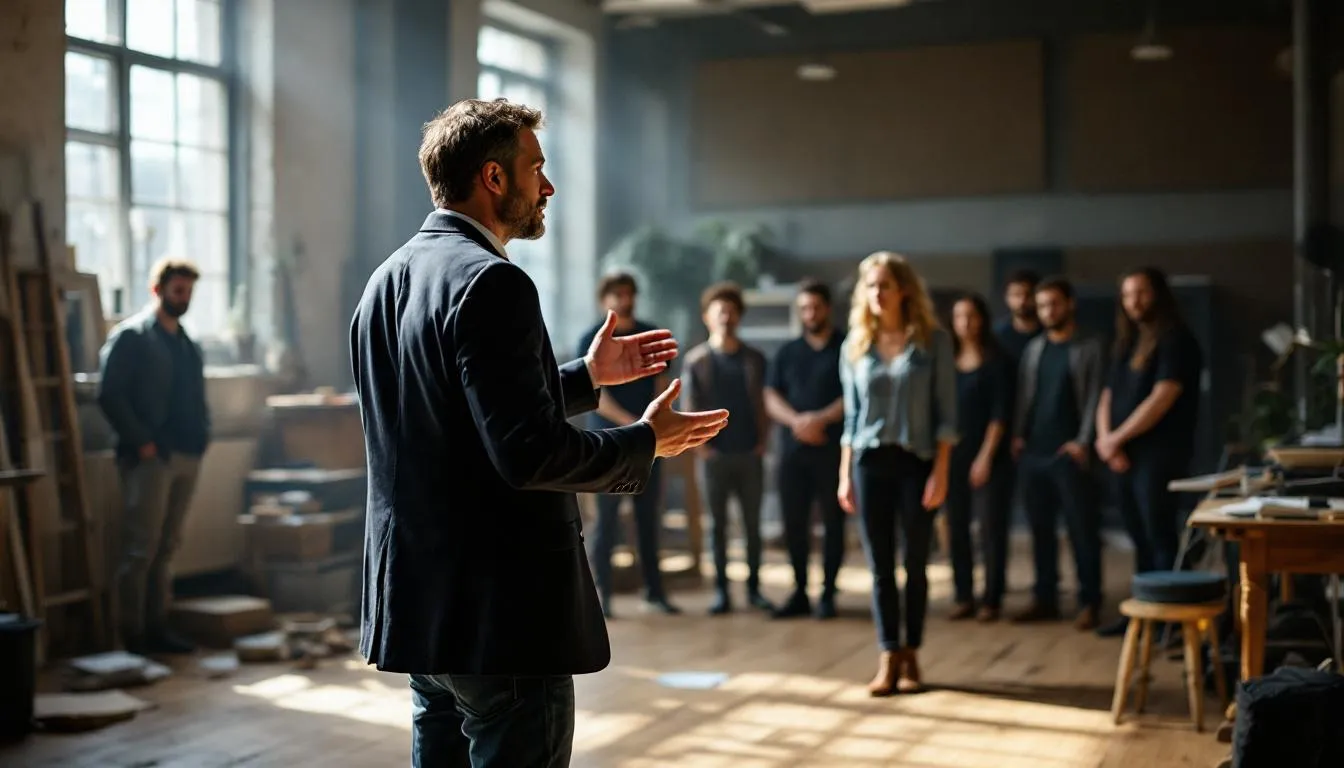 Editorial photograph representing the concept of theater direction