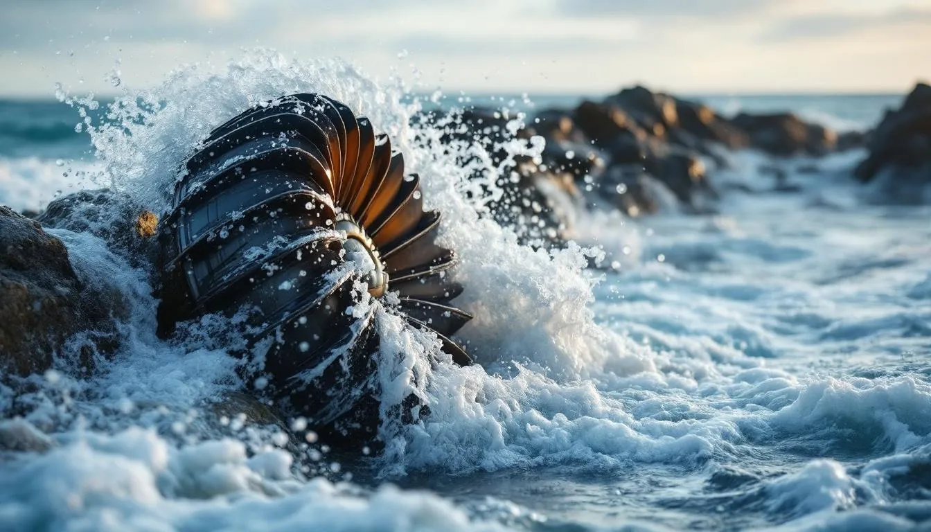 Editorial photograph representing the concept of tidal power