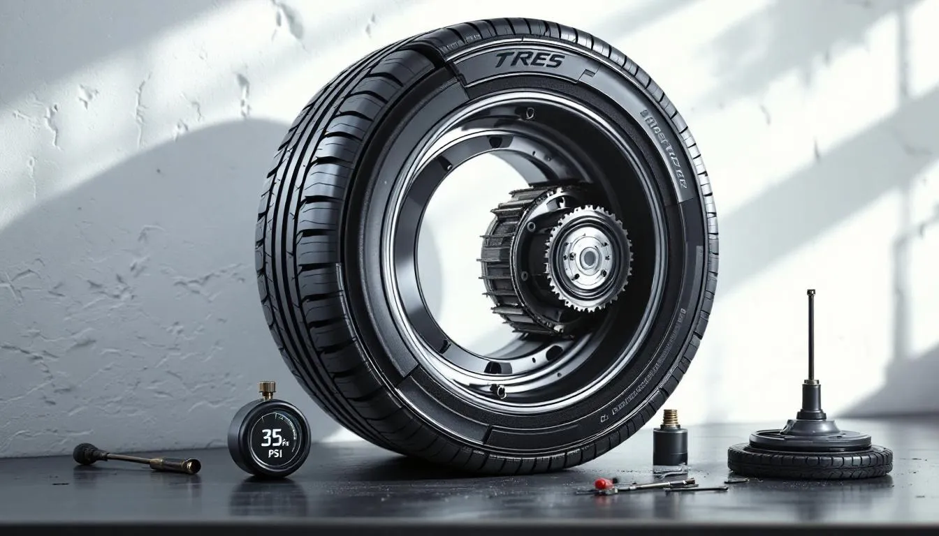 Editorial photograph representing the concept of tire technology