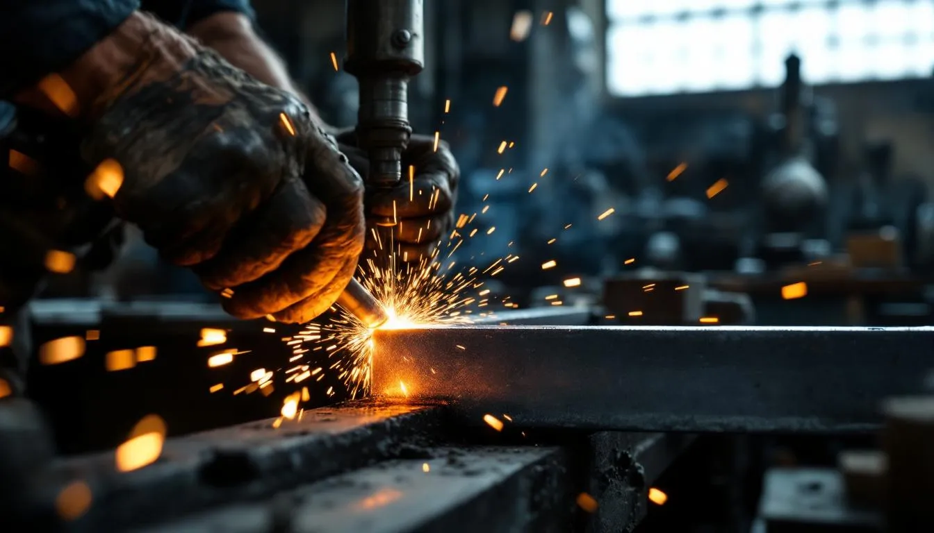 Editorial photograph representing the concept of titanium forging