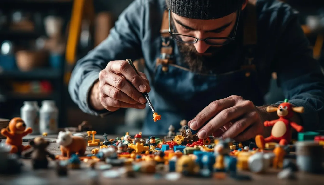 Editorial photograph representing the concept of toy making