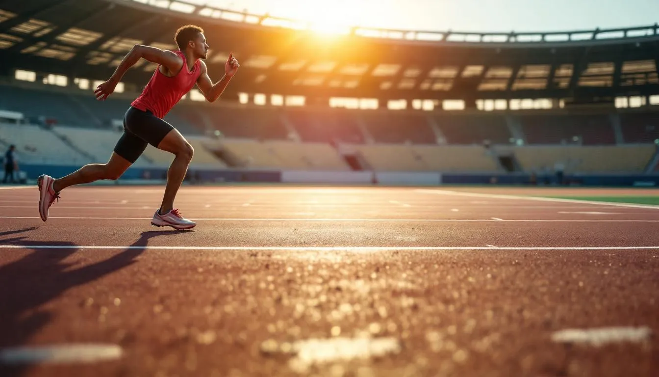 Editorial photograph representing the concept of track and field
