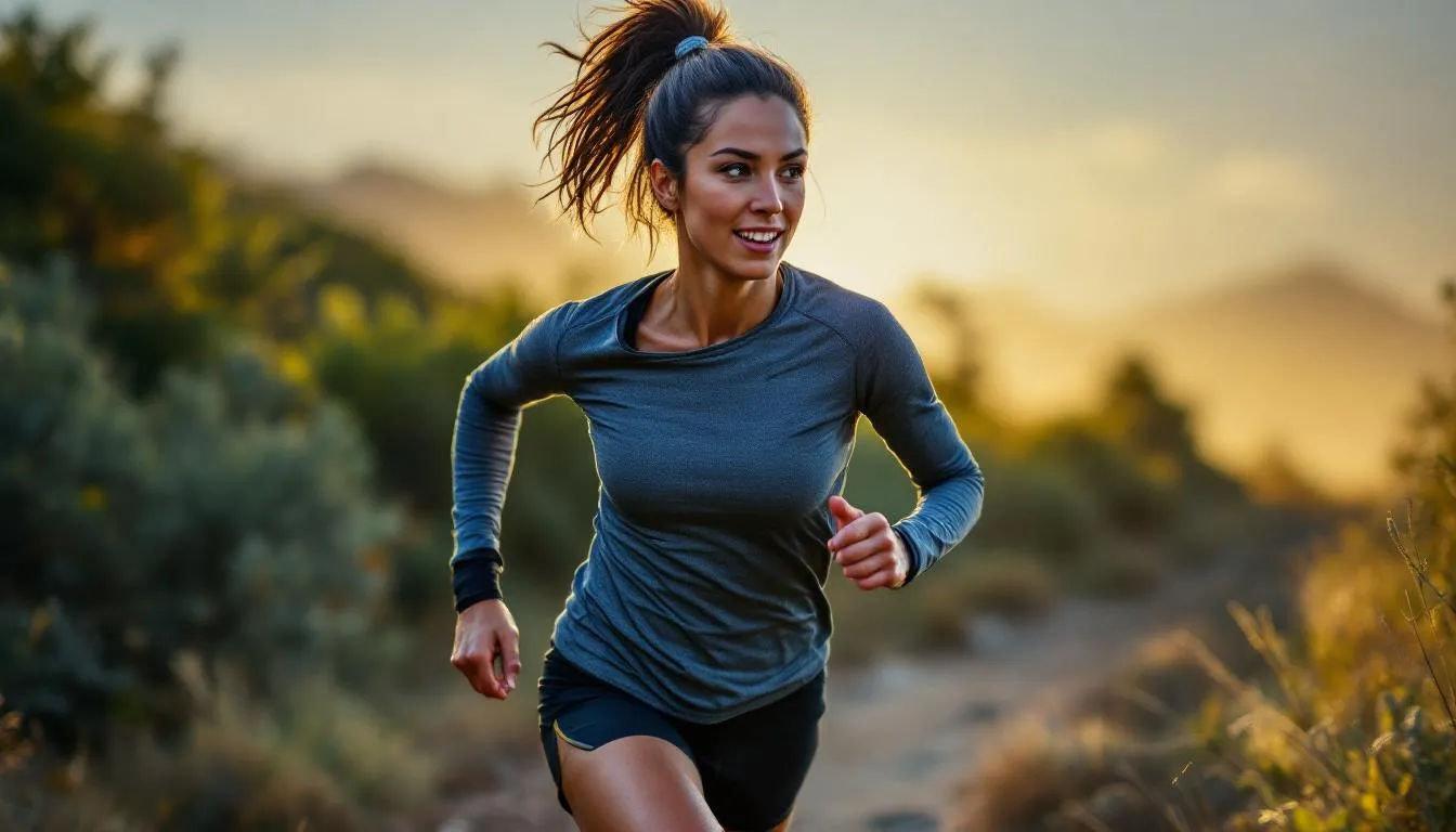 Editorial photograph representing the concept of trail running