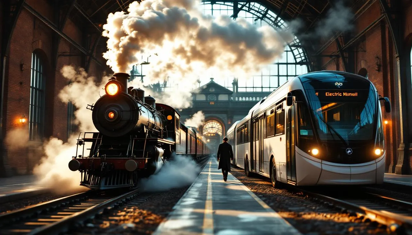 Editorial photograph representing the concept of transportation history