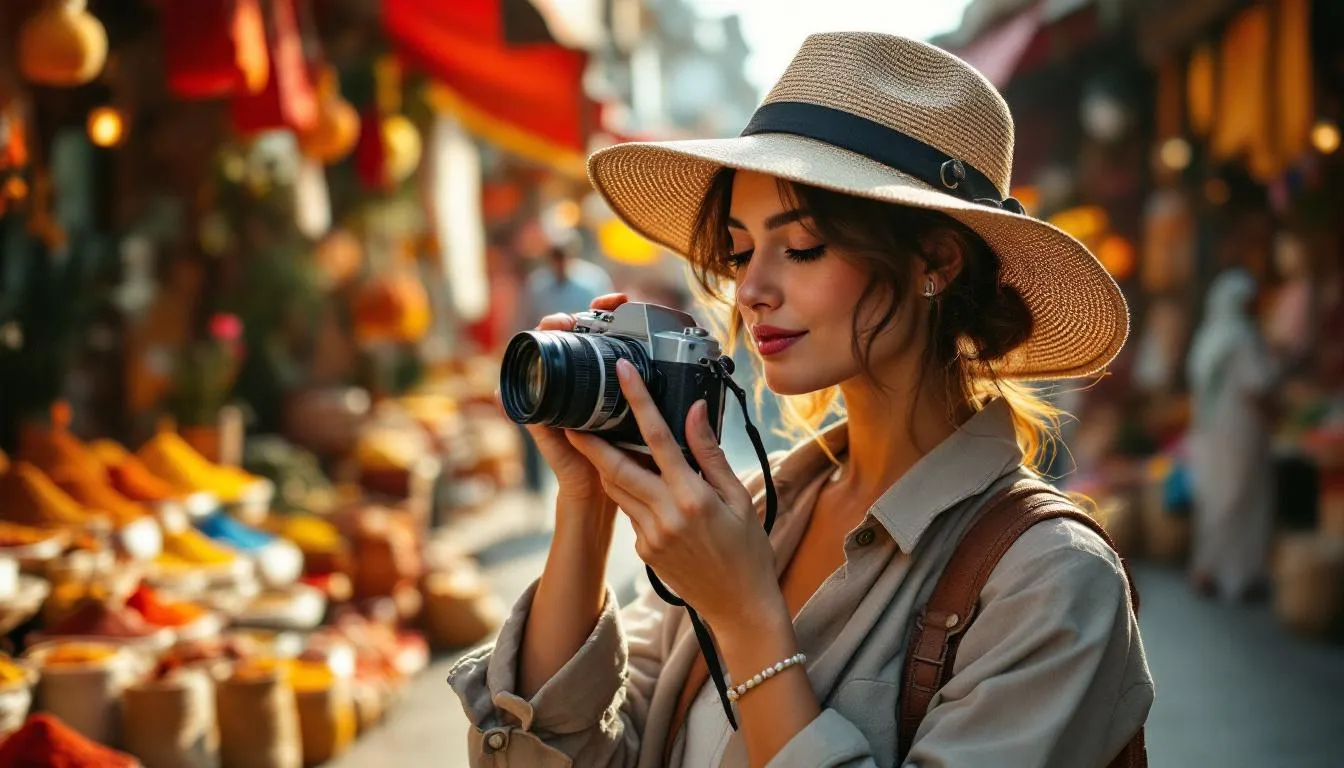 Editorial photograph representing the concept of travel photography