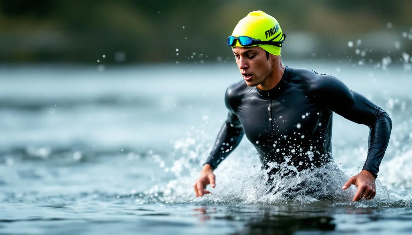 Editorial photograph representing the concept of triathlon