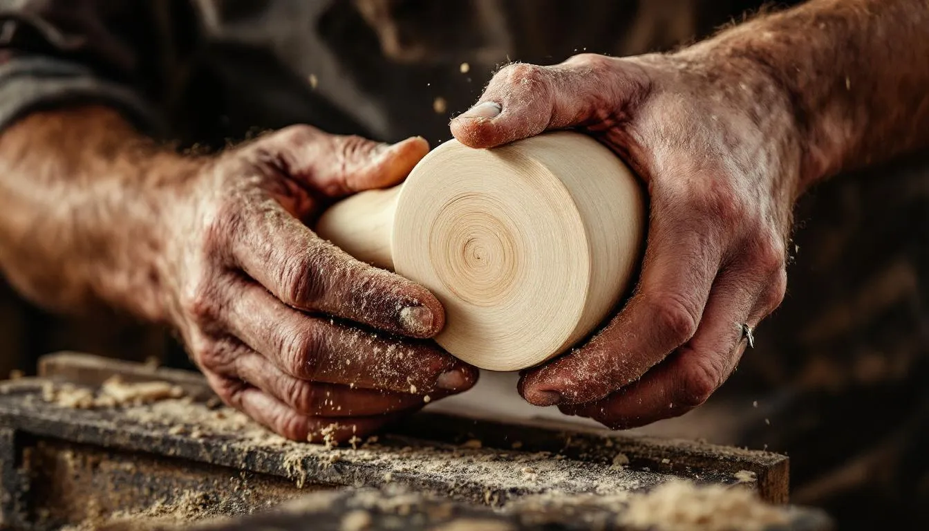 Editorial photograph representing the concept of turning (wood)