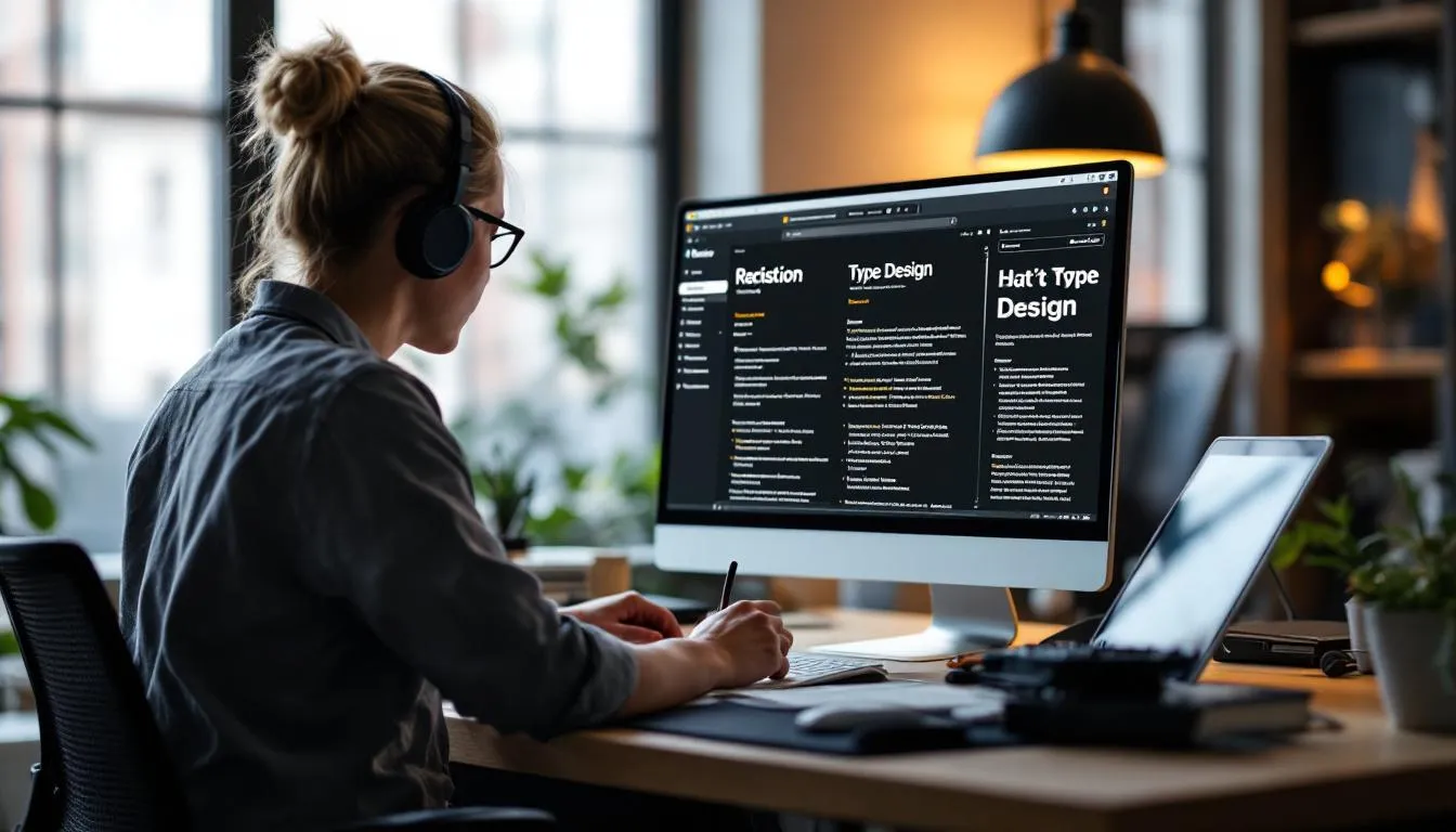 Editorial photograph representing the concept of type design