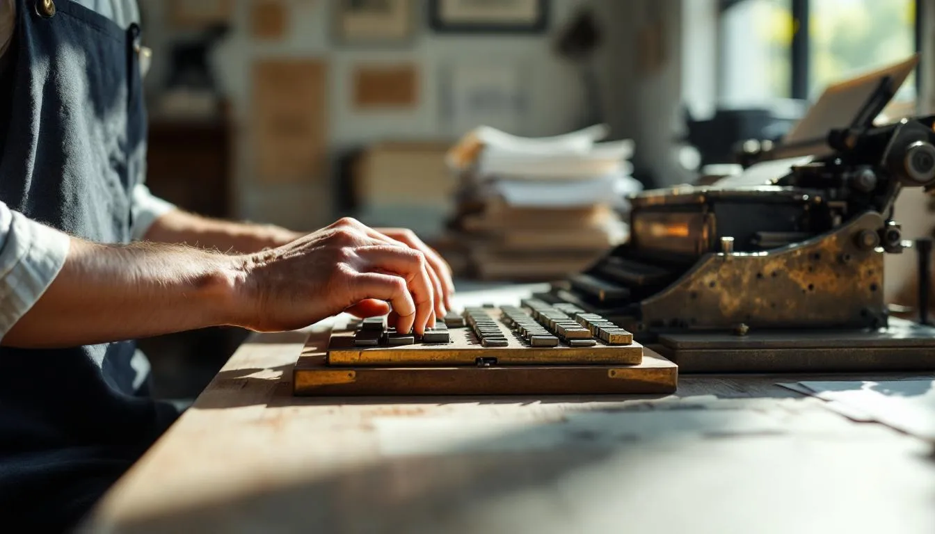 Editorial photograph representing the concept of typesetting