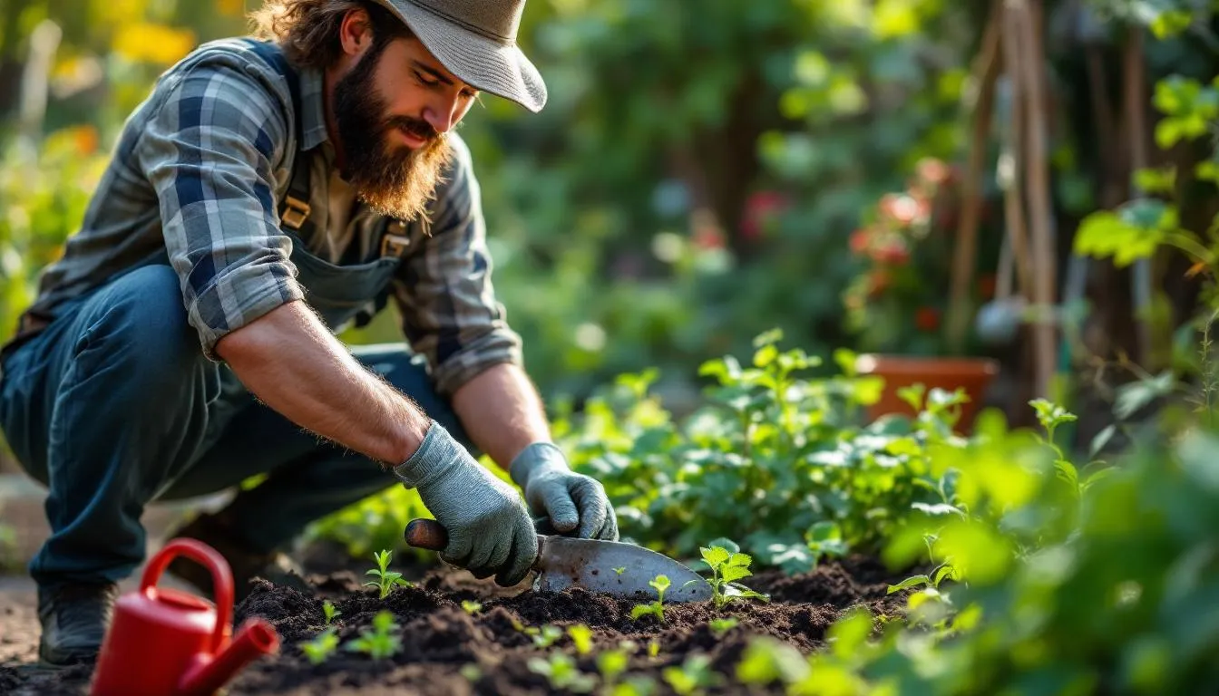 Editorial photograph representing the concept of vegetable gardening