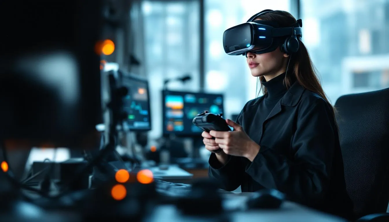 Editorial photograph representing the concept of virtual reality