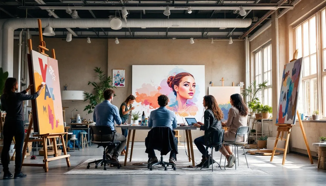 Editorial photograph representing the concept of visual arts