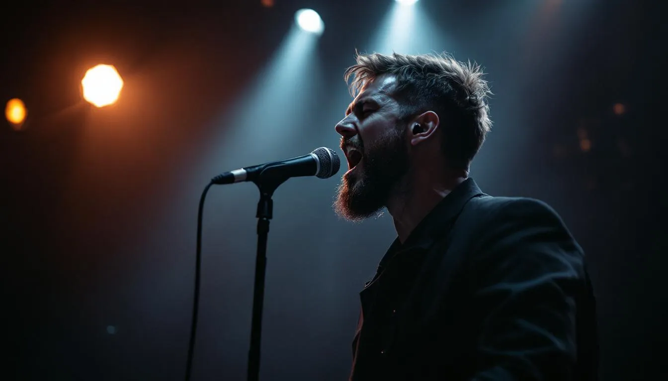 Editorial photograph representing the concept of vocal performance