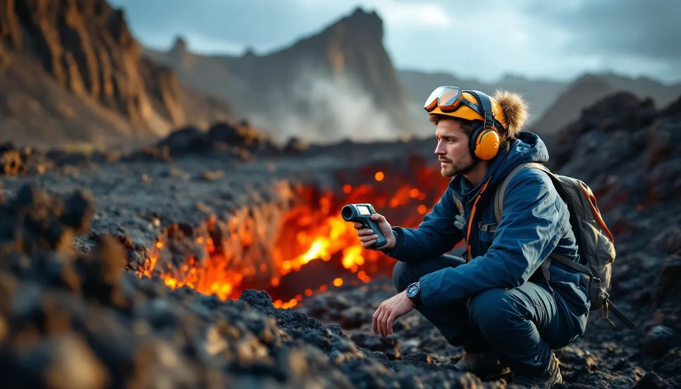 Editorial photograph representing the concept of volcanology