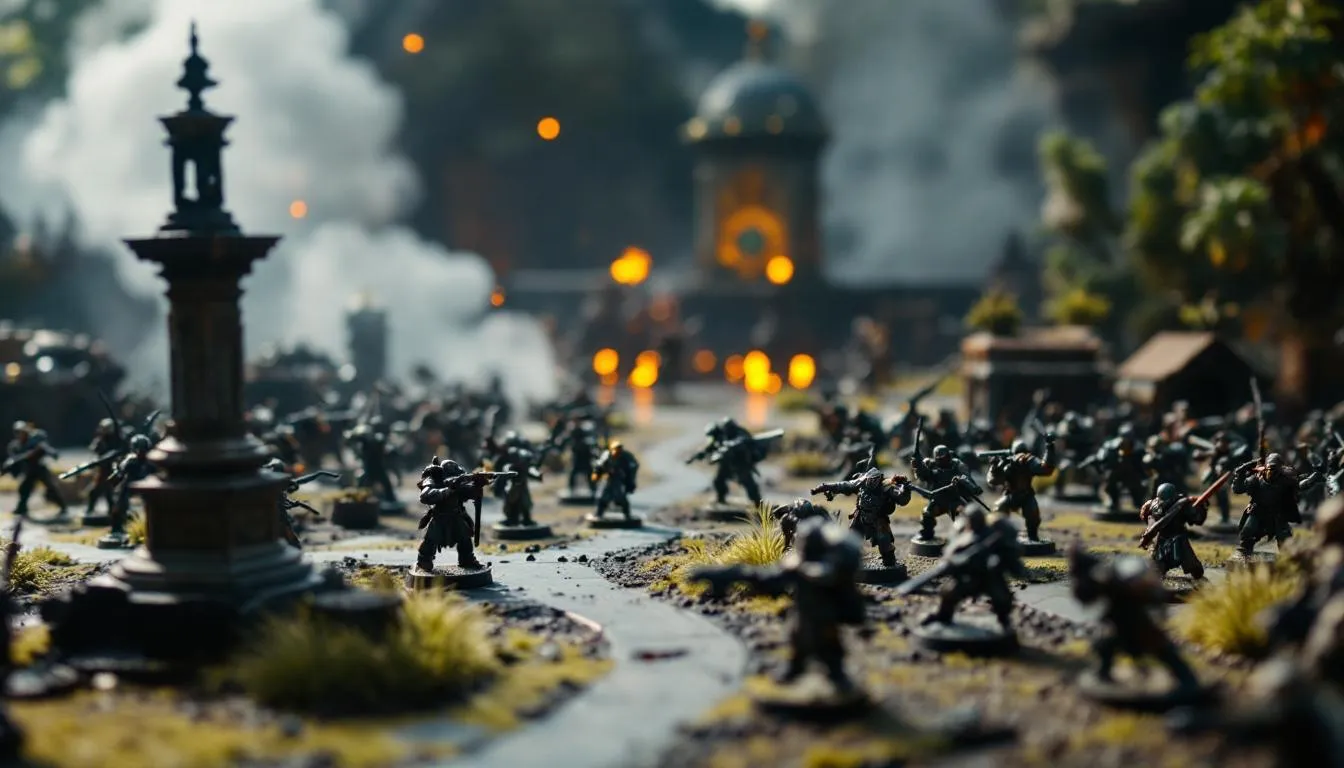 Editorial photograph representing the concept of warhammer