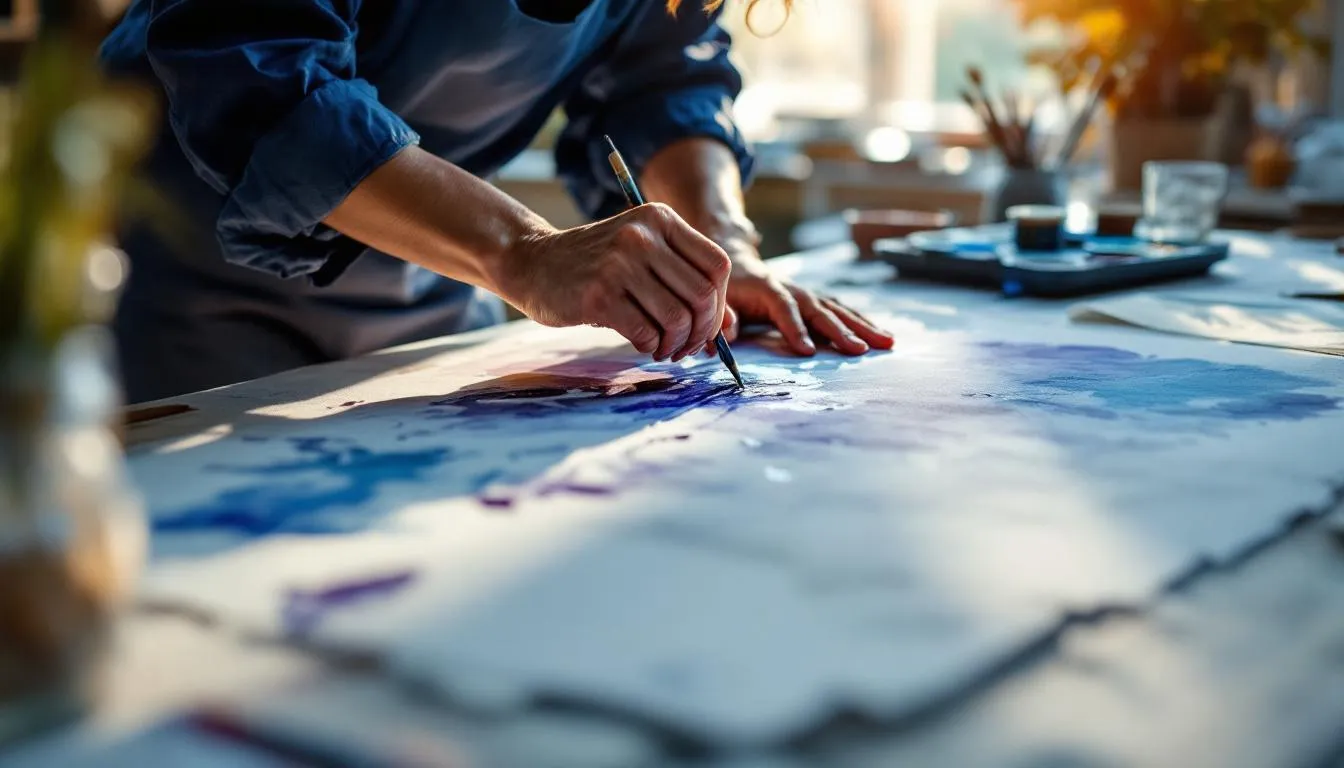 Editorial photograph representing the concept of water color painting