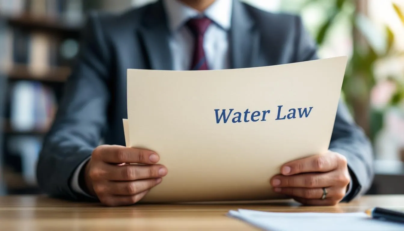 Editorial photograph representing the concept of water law