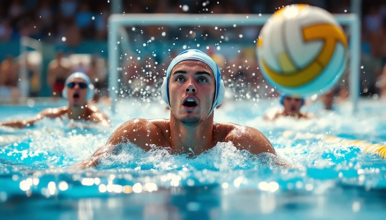 Editorial photograph representing the concept of water polo