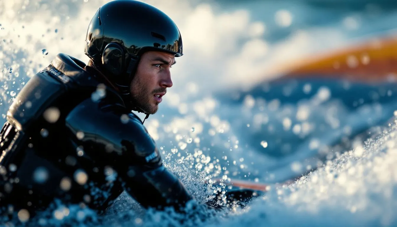 Editorial photograph representing the concept of water skiing