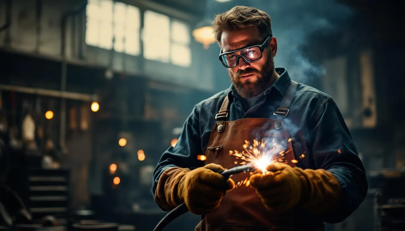 Editorial photograph representing the concept of welding