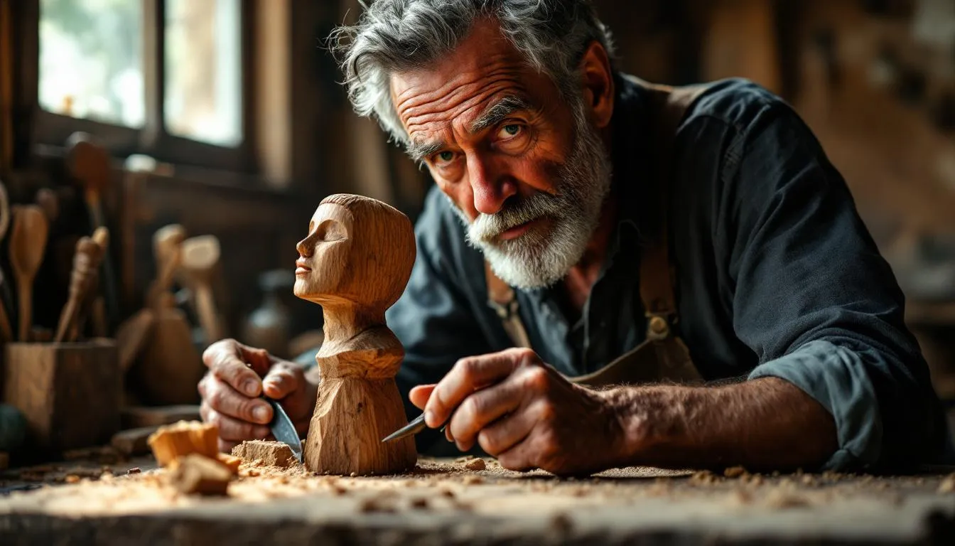 Editorial photograph representing the concept of whittling