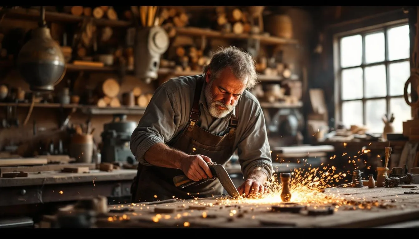 Editorial photograph representing the concept of woodworking