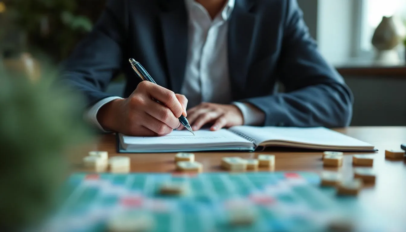 Editorial photograph representing the concept of a word game