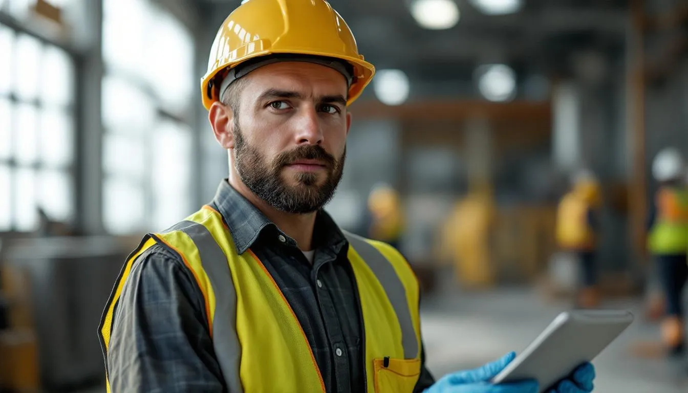 Editorial photograph representing the concept of workplace safety