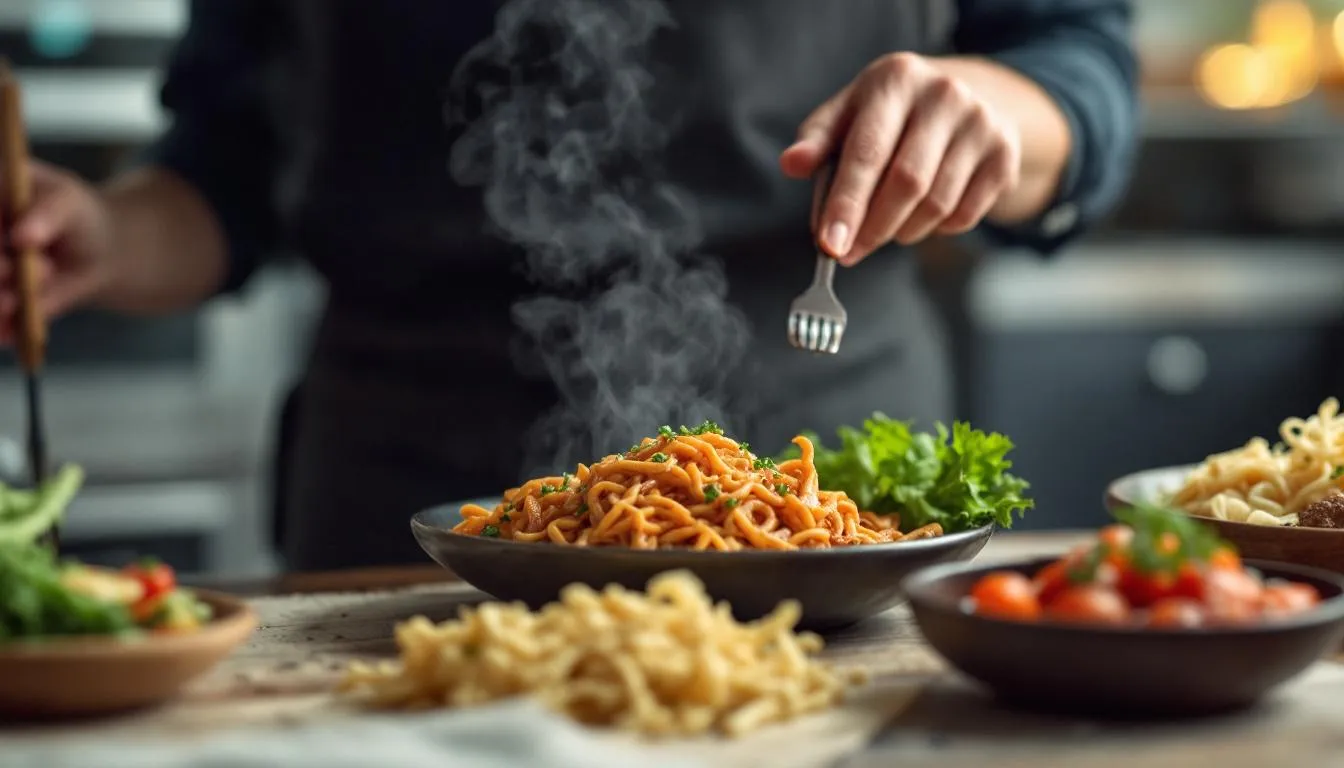 Editorial photograph representing the concept of world cuisine