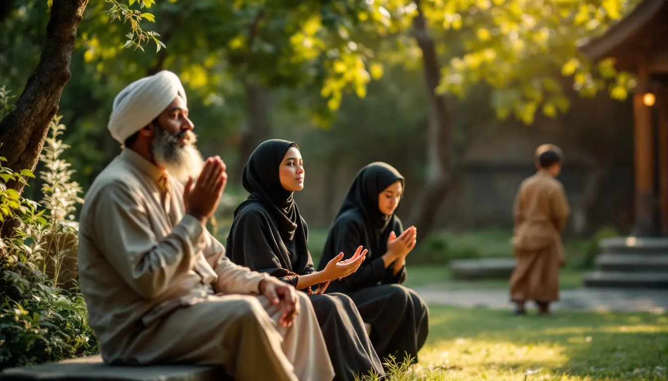 Editorial photograph representing the concept of world religions