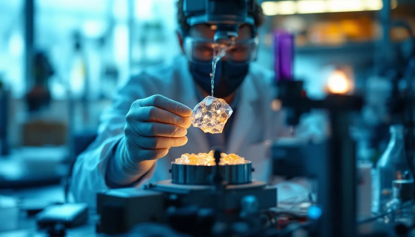 Editorial photograph representing the concept of x-ray crystallography