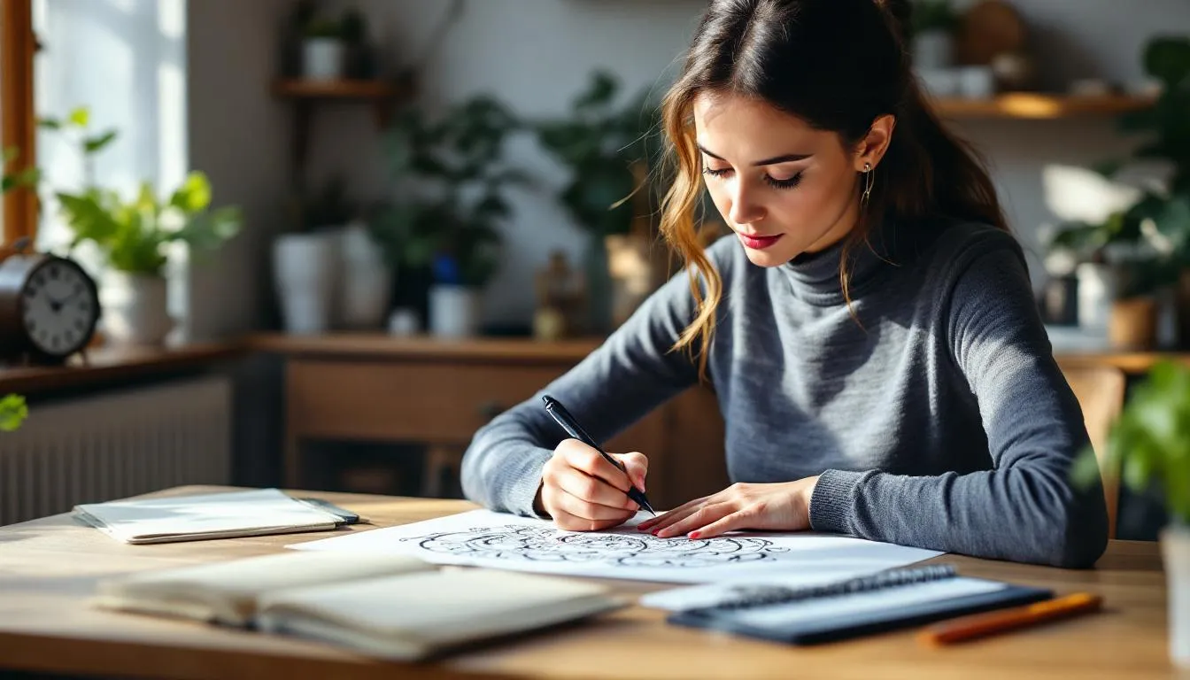 Editorial photograph representing the concept of zentangle